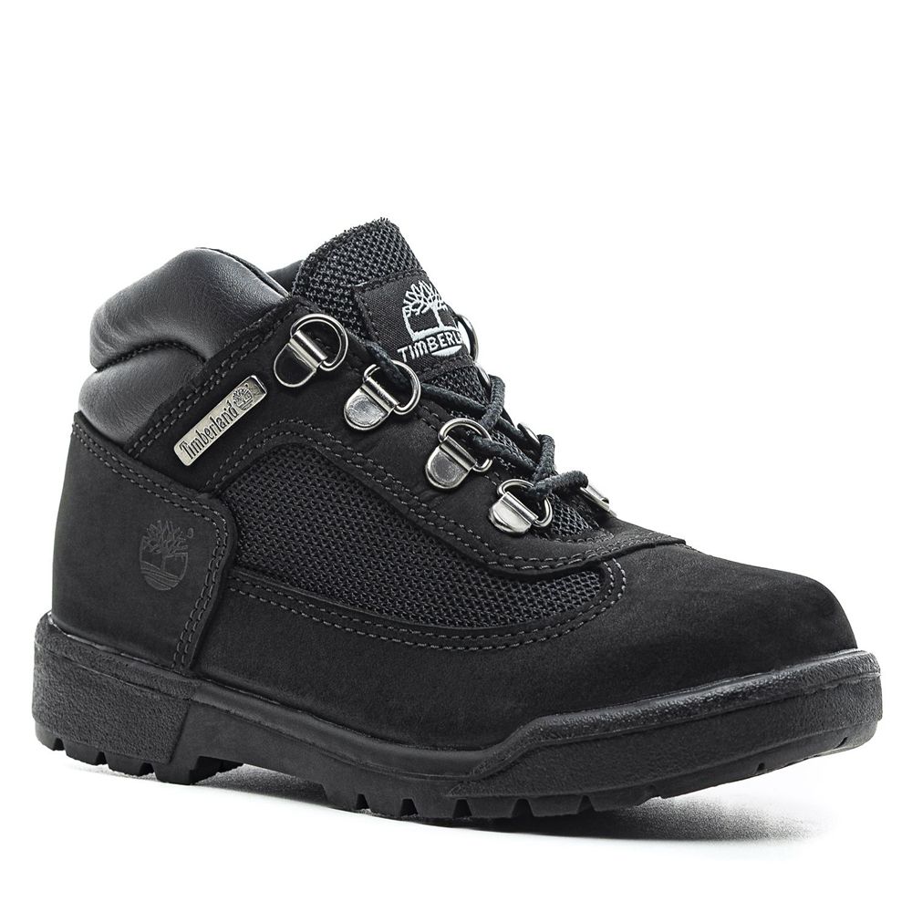 Botas de Nieve Timberland Niños Youth Leather/Fabric Mid Field Negras - Chile EKF-078149